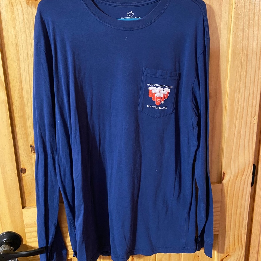 Southern Tide Men's Deep Blue Long Sleeve Tee